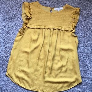 Loft, L, goldenrod blouse